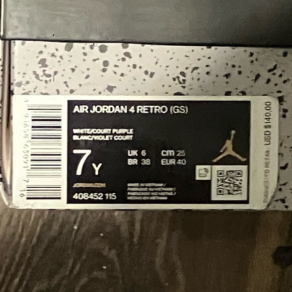 Jordan 4 Purple Metallic - Picture 6 of 8